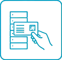 Entnahme der Artikelkarte aus der Halterung am Regal.