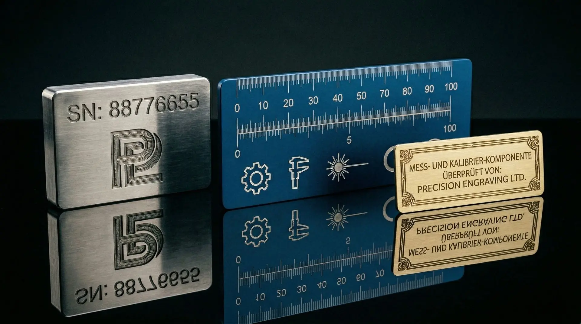 Lasergravierten Metallteile – Typenschilder, Beschriftungsplatten und gravierte Bauteile aus Edelstahl und Aluminium nach Zeichnung | C-SERVE